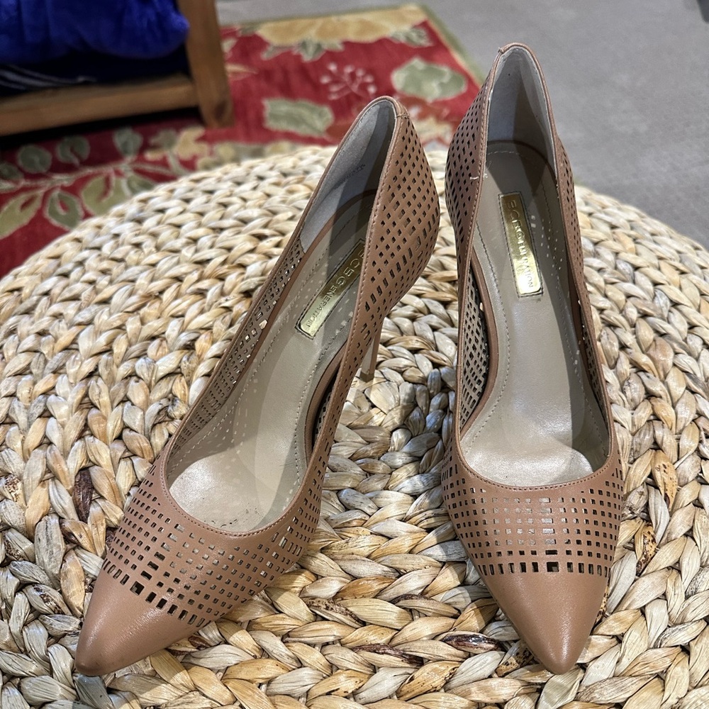 Bcbgeneration Tan Cutout Heels - image 1